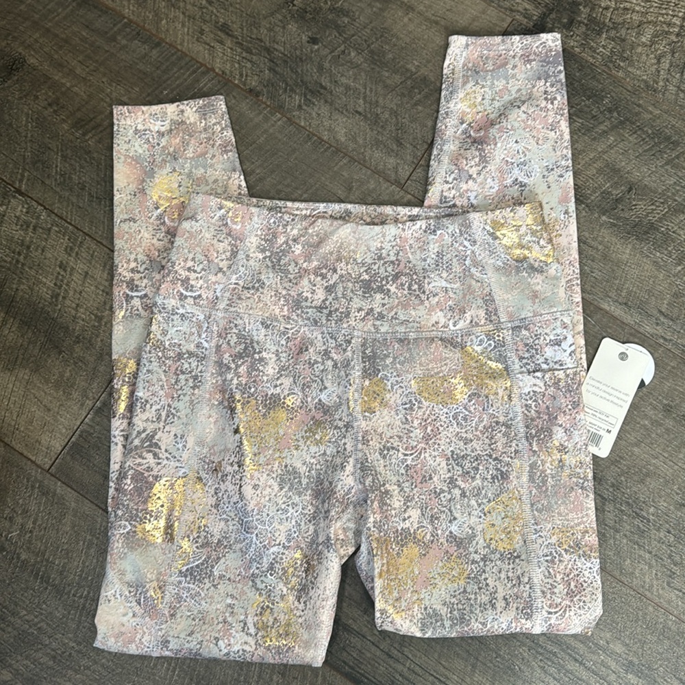 APANA LACE PRINT YOGA LIFESTYLE ATHLETIC LEGGINGS